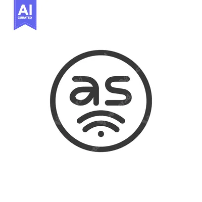 Aset premium populer: Circular Icon with Letters AS and a Wifi Symbol