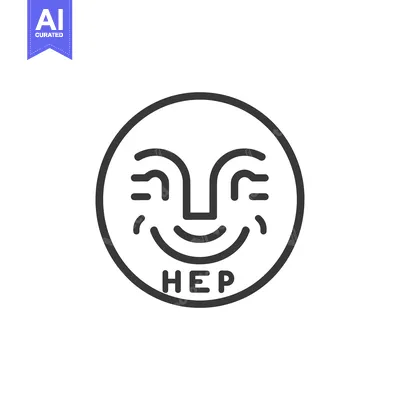 Aset premium populer: Circular Icon with Smiling Face and "HEP" Text