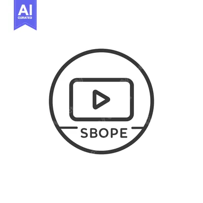 Premium design asset: Circular Logo with Play Button and SBOPE Text