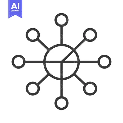 Aset premium populer: Circular Network with Central Node and Eight Connections