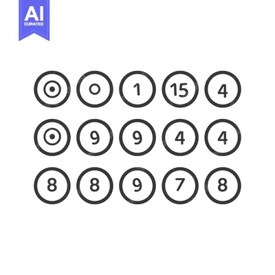 Aset premium populer: Circular Numbered Tokens with One Bullseye Target