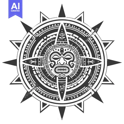 Popular premium asset: Circular Polynesian Tribal Design with a Stylized Face