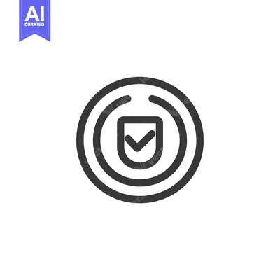 Aset premium populer: Circular Shield with Checkmark Inside, Graphic Design