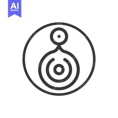 Aset premium populer: Circular Symbol with Concentric Circles and a Central Dot