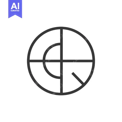 Aset premium populer: Circular Symbol with Intersecting Lines and Arcs