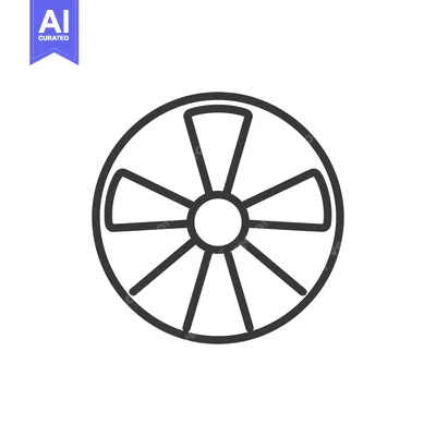 Aset premium populer: Circular Symbol with Six Spokes and a Center Circle