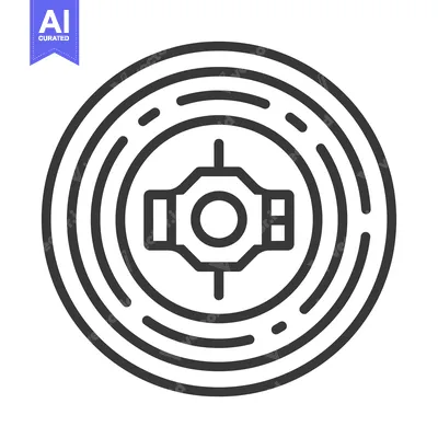 Popular premium asset: Circular target with a belt buckle in the center