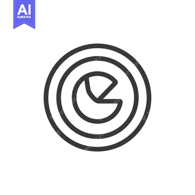 Aset desain premium: Circular Target with Pie Chart Inside