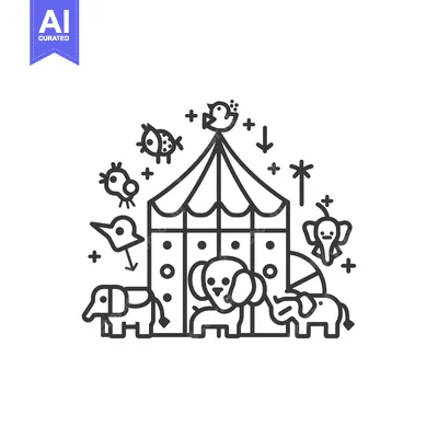 Popular premium asset: Circus Tent With Animals and Decorations