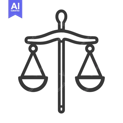 Popular premium asset: An image depicting a minimalist illustration of a balanced scale
