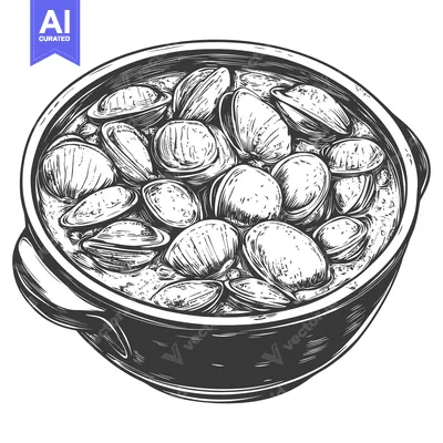 A Delicious Bowl of Steamed Clams in Broth