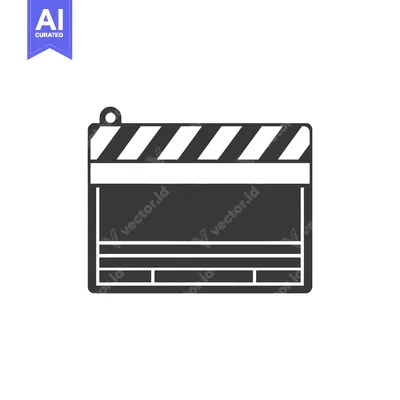Popular premium asset: A simple black and white clapperboard used for movie production