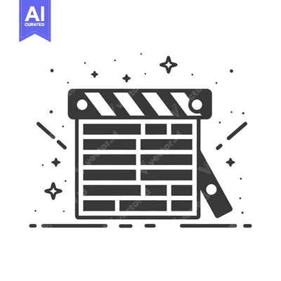 Premium design asset: A detailed graphic illustration of a film clapper board