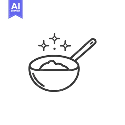 Aset desain premium: Cleaned Cooking Utensil with Sparkle Above