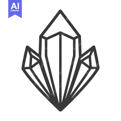 Premium design asset: A stylized graphic design featuring three crystal shapes together