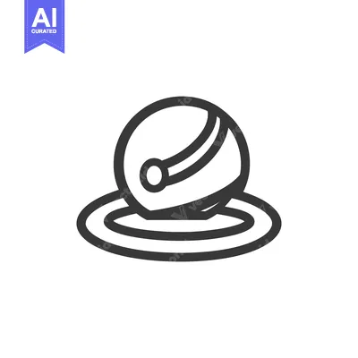Premium design asset: A circular design of a planet shape with a ring around it