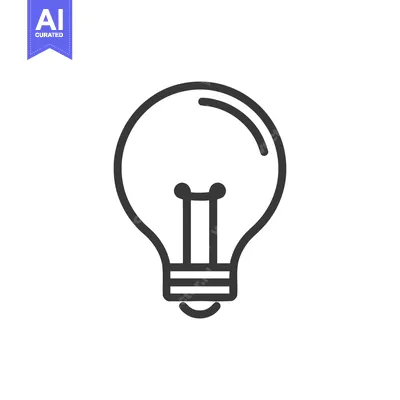 Aset premium populer: Minimalist Light Bulb Icon: Idea Generation and Innovation Symbol