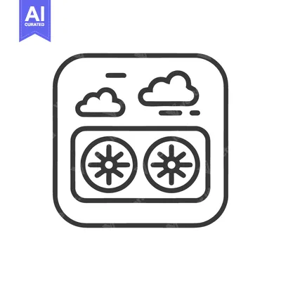 Aset desain premium: Airplane Window Icon: Clouds, Sky, and Engine View in Minimalist Line
