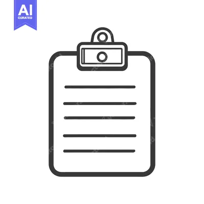 Aset premium populer: A black and white line drawing shows a clipboard with lines