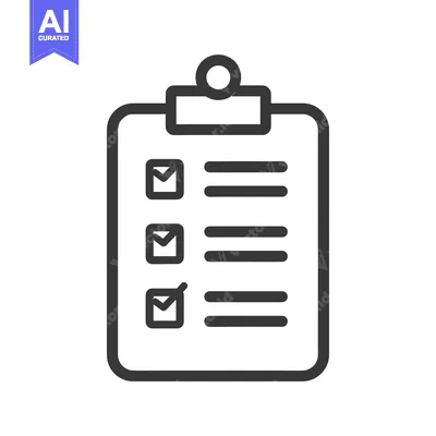 Aset desain premium: Clipboard with a Completed Checklist and Two Incomplete Items