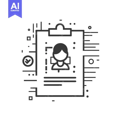 Aset premium populer: Clipboard with a profile picture and lines of text