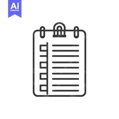 Aset desain premium: Clipboard with Checklist and Ring Binder