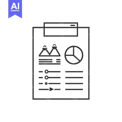 Aset desain premium: Clipboard with Data and Graph for Analysis