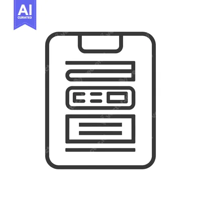 Aset desain premium: Clipboard with Form Fields and Lines