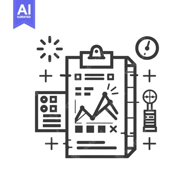 Aset premium populer: Clipboard with Graph, Clock, Target and Plus Signs