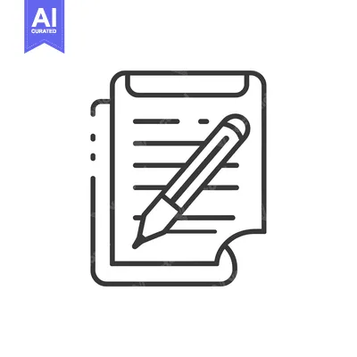 Aset premium populer: Clipboard with Lined Paper and Pencil Icon