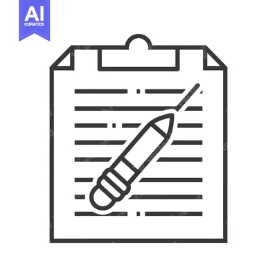 Premium design asset: Clipboard with Pencil on Lined Paper