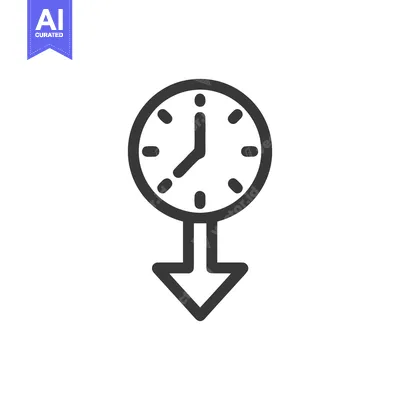 Aset premium populer: Time is Running Out: Clock with Downward Arrow Icon