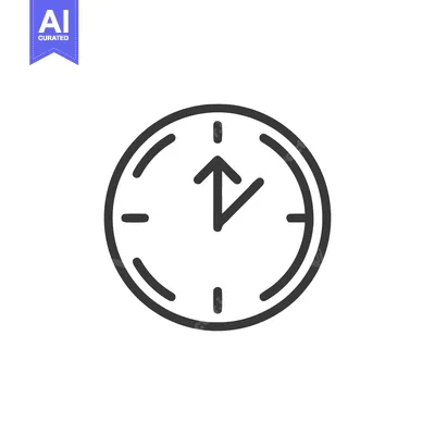 Aset desain premium: Minimalist Clock Icon: Time, Deadline, Schedule, and Punctuality Symbo