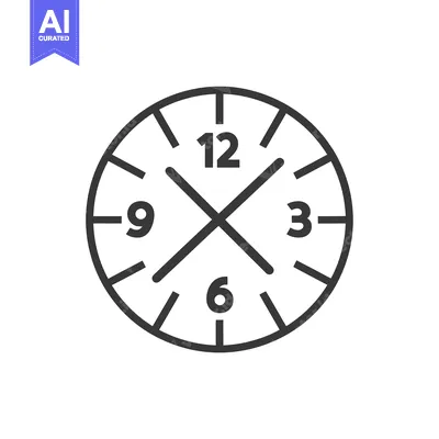 Aset desain premium: Clock Face With Crossed Lines And Roman Numerals 6169