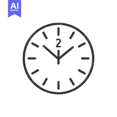 Aset premium populer: Clock Face with Hour and Minute Hands at 2 O'Clock