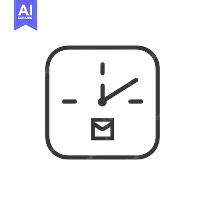 Aset premium populer: Clock Icon with Email Envelope Inside