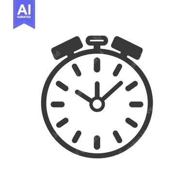 Premium design asset: An illustrated graphic depicting a classic timer or stopwatch design