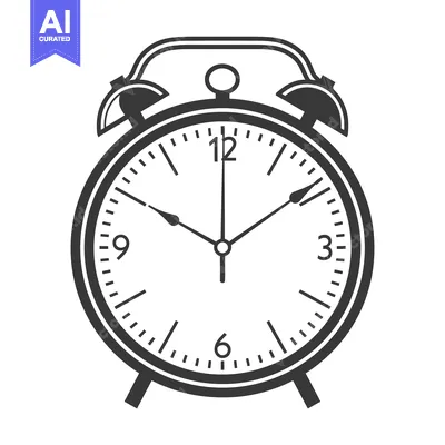 An old black and white clock used for waking people up