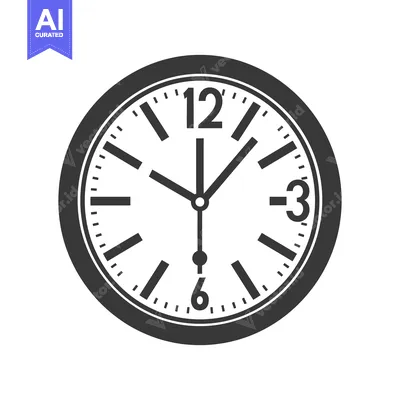 Popular premium asset: A black and white analog wall clock displaying time clearly
