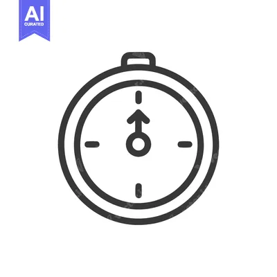 Aset desain premium: Minimalist Clock Icon: Time, Deadline, and Urgency Symbol