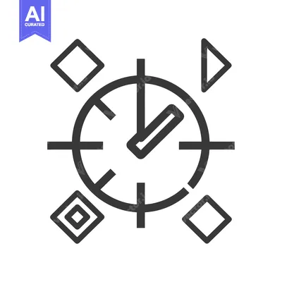 Popular premium asset: Clock with Four Squares and a Triangle