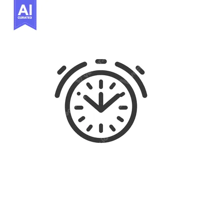Premium design asset: Clock with Three Curved Lines Around It