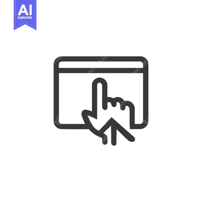 Aset premium populer: Digital Interaction: Finger Tap on Screen, Minimalist Line Icon
