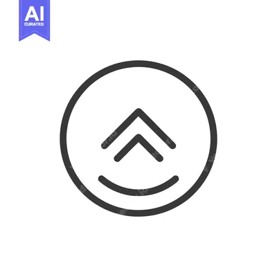 Aset premium populer: Minimalist Upward Arrow Icon in Circle, Simple Design