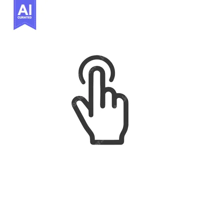 Aset premium populer: Finger Tap Icon: Minimalist Hand Gesture for Touchscreen Interaction,