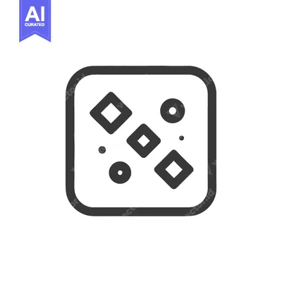 Aset premium populer: Abstract Square Icon with Geometric Shapes, Minimalist Design, Dark Gr