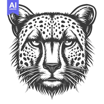 Aset premium populer: Close-up Portrait of a Cheetah's Head with Spots and Fur