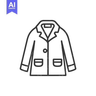 Popular premium asset: An illustrated outline of a coat with button pockets