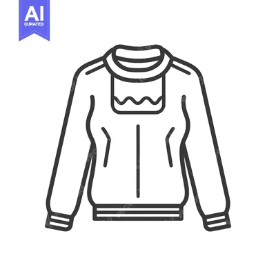 Aset desain premium: An illustrated image representing a long sleeved womans garment