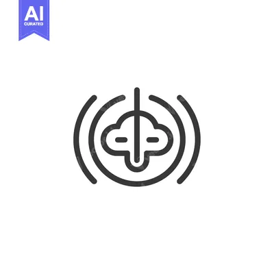 Aset premium populer: Cloud computing icon with signal waves
